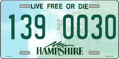 NH license plate 1390030