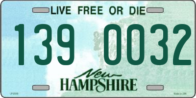 NH license plate 1390032