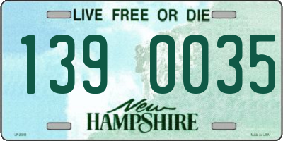 NH license plate 1390035