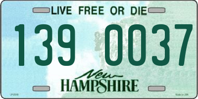 NH license plate 1390037
