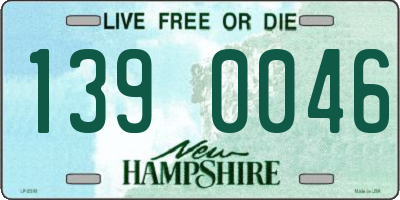 NH license plate 1390046