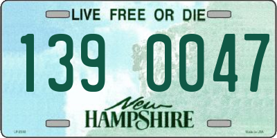 NH license plate 1390047