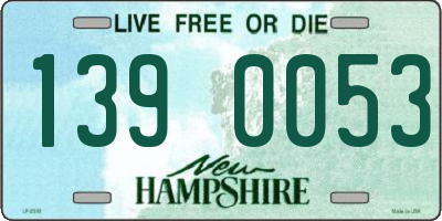 NH license plate 1390053