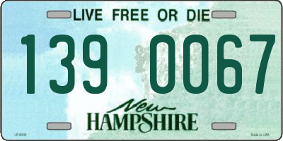 NH license plate 1390067