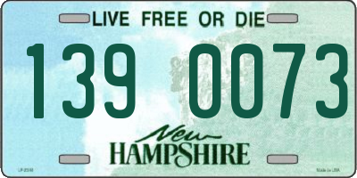 NH license plate 1390073