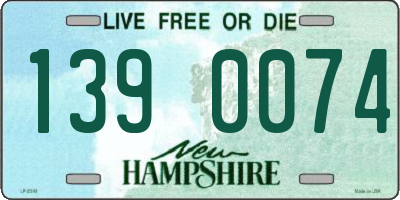 NH license plate 1390074