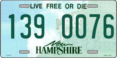 NH license plate 1390076