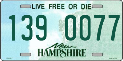 NH license plate 1390077