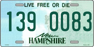 NH license plate 1390083