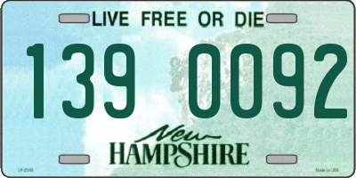 NH license plate 1390092