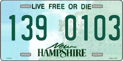 NH license plate 1390103