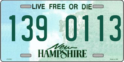 NH license plate 1390113