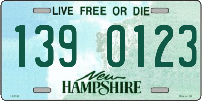 NH license plate 1390123