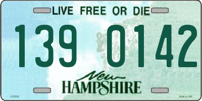 NH license plate 1390142