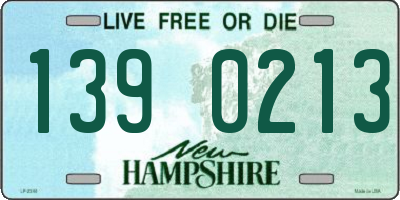 NH license plate 1390213
