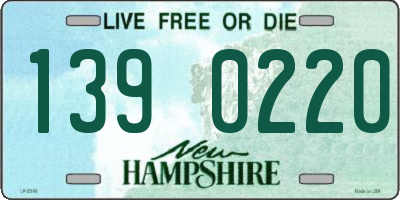 NH license plate 1390220