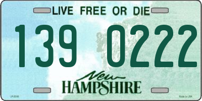 NH license plate 1390222