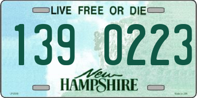 NH license plate 1390223