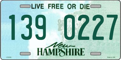 NH license plate 1390227