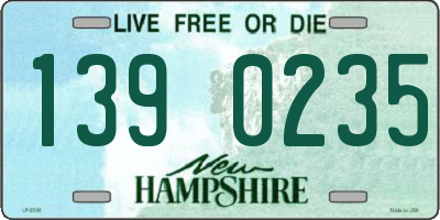 NH license plate 1390235