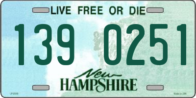 NH license plate 1390251