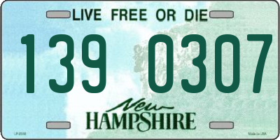 NH license plate 1390307
