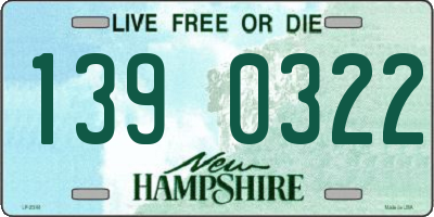 NH license plate 1390322