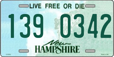 NH license plate 1390342
