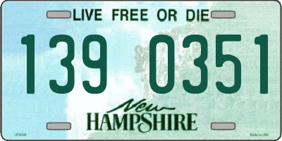 NH license plate 1390351