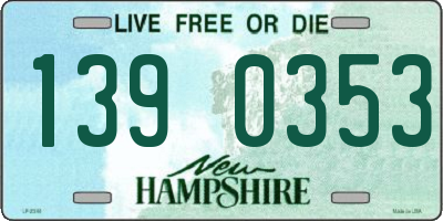 NH license plate 1390353