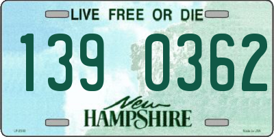 NH license plate 1390362