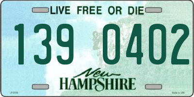 NH license plate 1390402