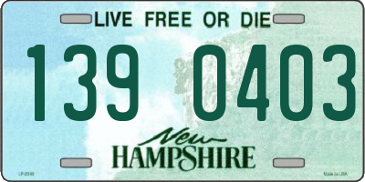 NH license plate 1390403