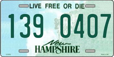 NH license plate 1390407