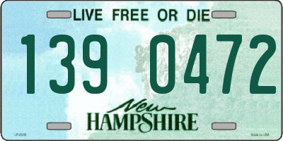NH license plate 1390472