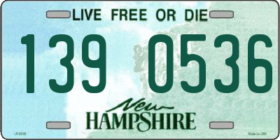 NH license plate 1390536