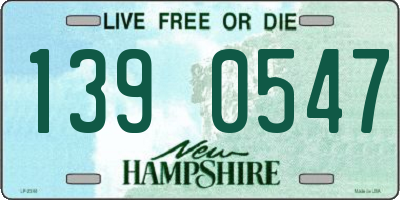 NH license plate 1390547