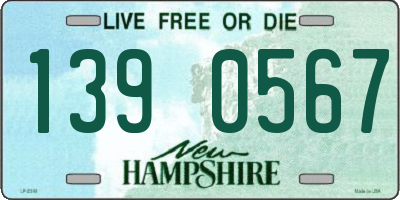 NH license plate 1390567