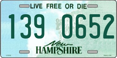 NH license plate 1390652