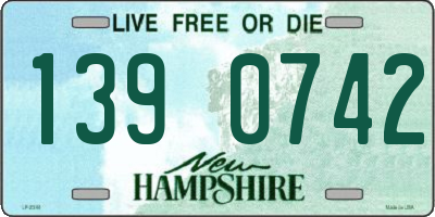 NH license plate 1390742