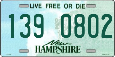 NH license plate 1390802