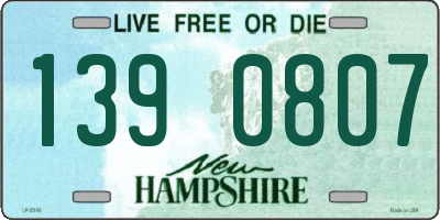 NH license plate 1390807