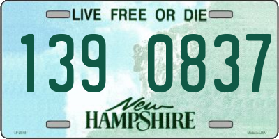 NH license plate 1390837