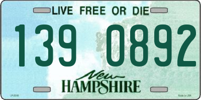 NH license plate 1390892