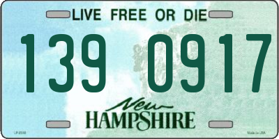 NH license plate 1390917