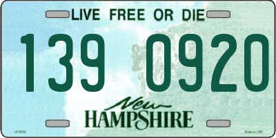 NH license plate 1390920