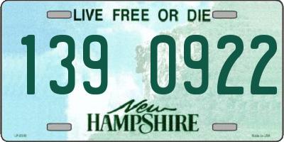 NH license plate 1390922
