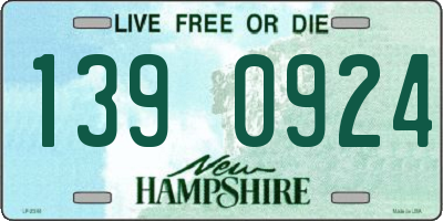 NH license plate 1390924
