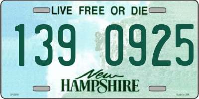 NH license plate 1390925