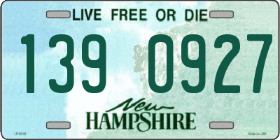 NH license plate 1390927